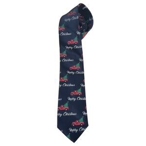 Hallmark Holiday Merry Christmas Men's Navy Blue Tie